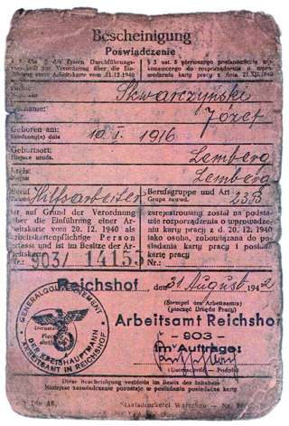 Documentation of the authors Employment at Railroad